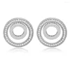 Boucles d'oreilles à tige pour toujours Signature claire CZ 925 bijoux en argent Sterling pour femme maquillage mode femme fête