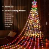 زينة عيد الميلاد RGBIC SMART GARLAND GARLAND TREE TREE LIGHT APP APP REMOTE CONTRAL USB LED String Lights لغرفة النوم XMAS NAVIDAD DECER 231127