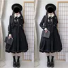 Costume de thème Lolita set costume avec jsk automne hiver loli manteau gros robe swing jk filles costumes collège anime sweet anime harajuku japonais