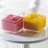 Geschirr-Sets 10-teilig Behälter Deckel transparenter Kunststoff Dessertbecher Shooter Mousse Cup Einweg Mini Parfait S