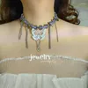 قلادة قلادة الأرجواني Feifei Princess Retro Butterfly Necklace للنساء