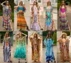 Women's Swimwear Peacock Positioning Printed Beach Cotton Cover Up Loose Holiday Dress Bikini 11 Colors