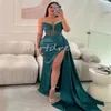 Affascinante sirena abito da ballo rosso con spacco in rilievo con paillettes taglie forti abiti da sera africani 2024 splendido abito da festa formale innamorato raso glamour compleanno vestios gala