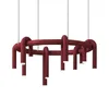 Lustres Lustre de salon en forme de U de designer Nordic Strip Restaurant Bar Comptoir Chambre Modèle Fer Art Luminaire