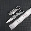 Titanium legering mini vouwmes hoge hardheid d2 mes sleutelhanger hanger pocket paring mes outdoor eDC gereedschap