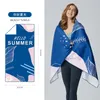 Maillots de bain pour femmes Serviette de plage à séchage rapide Châle de natation en plein air Crème solaire Microfibre Double face Velours Bord de mer Vacances Rose