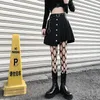 Skirts Irregular Pleated Mini Skirt With Belt Metal Ring Chain Summer High Waist Sexy Harajuku Gothic Punk Fairy Grunge Y2k Clothing