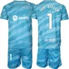 Club Team 23 24 GK Soccer 1 Marc-Andre ter Stegen Jerseys Set Men Kids Long Sleeve 13 Inaki Pena 26 Ander Astralaga Antoni Ramallets Victor Valdes Football Shirt Basai