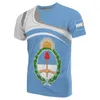 T-shirts pour hommes argentine drapeau 3d imprimé t-shirt d'été femme femme surdimensionnée surdimension