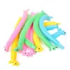 Jouet de décompression TPR Relief Toy Monkey Worm Stretch String Fidget Funny Pl Vent Jouets Nouilles Anti Colle Souple Corde Élastique Néon Autisme Dhdbx