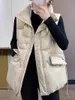Delekler 2021 Yeni Kalın Pamuk Yelek Kadın Kış Giyim Yiyecek Yiyecek Giyer Giyiyor ve İnce Stand -up yaka Moda Yelek Batı Stil Yelek