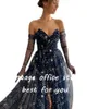 Sevintage Glitter granatowy gwiaździsty gwiezdny tulle sukienki na bal