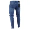 Men's Jeans 2023 Spring And Summer Hip Hop Ripped Men's Classic Blue Black Stretch Tight Fashion Denim Trousers Street Casual Pants