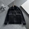 Herren-Trainingsanzug aus Baumwolle, Winterjacke, Reißverschluss, Strickjacke, Mantel, Designerjacke, bestickte Metallhose, Freizeithose, zweiteiliges Set, luxuriöse Herrenbekleidung