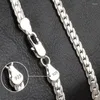 Colgantes de 18-60cm de tamaño, collar de plata de ley 925 con diseño superior, cadena de 5MM para mujer y hombre, joyería de compromiso de boda a la moda