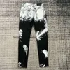 男性のためのデザイナー女性パンツパープルブランドジーンズサマーホール2023新しいスタイル刺繍自己937 917