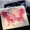Женская футболка женская футболка бабочка джинсовая джинсовая вышива