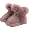 Laarzen Winter Meisjes Leer Prinses Warm Pluche Katoen Kinderschoenen Antislip Mode Peuter Baby 1525 231127