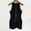 Casual Dresses 2023 Fashion Star Style Heavy Duty Metal Sheet Studded Diamond Elastic Tight Tank Top Women's Dress