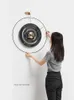 Horloges murales 60cm ronde grande horloge nordique lumière luxe salon toile de fond cuisine restaurant décoratif simple face muet