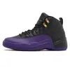 Nyheter ankomst 12s basketskor Wolf Grey Field Purple 12 Brilliant Orange Black Taxi Game Royal Black The Master Playoffs Stealth Womens Mens Sneakers Trainers