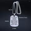 Pendant Necklaces Hebrew Scripture Mezuzah Necklace For Women/Men Stainless Steel Silver Color Jewish Israel Amulet Chain Male Jewelry