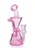 Vintage Premium Recycler Glass Bong Water Hookah 9 polegadas fumantes rosa com tigela ou fábrica de vidro original de Banger pode colocar o logotipo do cliente por DHL UPS