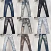 Lila Jeans Designerhose Herrenjeans Neue Stretch Slim Pain Jeans zerrissene Hose Modische Freizeithose Streetstyle Top-Qualität