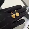 Dubbla G Guld Hjärtörhängen Klassiska Lover Studs Designer 18K guldpläterade örhängen för kvinnor Alla hjärtans dag Bröllop med presentförpackning präglad stämpelband Toppkvalitet