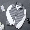 Piumino da uomo Autunno Inverno Uomo Giubbotto in piumino d'anatra ultraleggero Uomo Gilet in piumino d'anatra bianco Cappotto senza maniche Gilet imbottito caldo portatile 231127