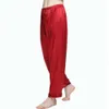 Masculino sleepwear mens seda cetim pijamas pijamas calças lounge calças sleep bottoms grátis p p s m l xl 2xl 3xl 4xl plus 231127