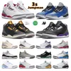 2024 Jumpman 3s Basketball Shoes Mens Trainers Outdoor Sports Sneakers 3 Rust Pink Pine Green Cool Grey UNC Court Purple Laser Orange Cardinal Hall Of Fame 36-47