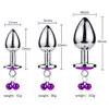 Brinquedo sexual massageador de cristal coração buttplug trela de aço inoxidável corrente anal plug sinos pingente massageador de próstata sm brinquedos para mulheres homens