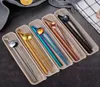 Stainless Steel Drink Pearl Milkshake Bubble Tea Straw Spoon Bar Accessories Colorful Reusable Metal Drinking Sets Straws4958751