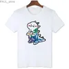 Męskie bluzy bluzy Śliczne dinozaur graffiti T-shirt męskie topy z krótkim rękawem TEE Casualne letnie koszule oryginalne ubranie marki B047L231122