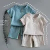 Ensembles de vêtements Nouveaux vêtements tenues été enfants vêtements costume pour bébé filles garçons t-shirts 2 pièces enfants enfant en bas âge vêtements de sport ensemble R231127