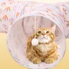 おもちゃ新しいウサギ猫トンネルスエード折りたたむ可能な小さなペット猫トレーニングインタラクティブな楽しいおもちゃトンネルチューブ