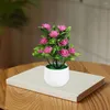 Dekorativa blommor Fake Potted Ornament iögonfallande konstgjord växt Easy Care Wedding Decor Simulation Rose Bonsai Party Supplies