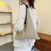 Evening Bags 2023 Women Weave Shoulder Bag Solid Beige And Khaki Crossbody Bucket Handbags For Men Beach Holiday