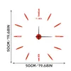 Väggklockor stor hemklocka 3d diy akryl spegel klistermärken för dekoration vardagsrum kvarts nål självhäftande hängande klocka