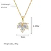 Beaded Necklaces ZAKOL Luxury Shiny AAA Zircon Maple Leaf Engagement Jewelry Set Exquisite Steel Earring Necklace Sets for Women 231124