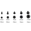 Doll Accessories 100pcs 612mm Black Plastic Crafts Safety Eyes for Bear Soft Toy Animal Doll Amigurumi DIY Accessories 230427