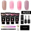 Nail Gel 30g VENALISA Acrylic Gel VIP Kit Clear Camouflage Color Crystal Poly Nail Gel Fast Buildling UV LED Gel Slice Brush Nail Form 231127