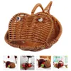 Conjuntos de louça cesta de armazenamento lanche cestas de frutas para cozinhas pp casa imitação rattan pão