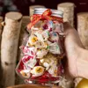 Presentförpackning söt julgran söt burk 6pcs barn gynnar diy godis cookie snack chokladförpackning år flaskgåvor