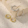 Kolczyki obręcze 1 para do chrząstki 925 Srebrne koło dla kobiet 8 mm 10 mm 12 mm wielkość mutiple biżuteria