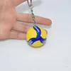 Keychains V200w Mini PVC Volleyball Keychain Sport Key Chain Gift Car Ball Holder Ring For Players Men Women Keyring Birthday