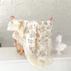 Couvertures emmaillotage bébé né gland réception mousseline coton infantile frange Swaddle bébés dormir couette couverture de lit 230426