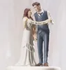 Andra evenemangsfest levererar utseendet på kärlek Bride och brudgummen Par Figurine Wedding Cake Topper för bröllopsdekoration 231127