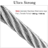 LEASSHES BENEPAW STEEL WIRE TIE OUT CABLE DOG LEASH Tungt reflekterande vagnsträningsledning för stora hundar upp till 125 kg husdjurslöpare